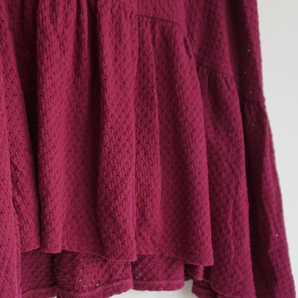 Free People --High/Low Magenta Quilted Dress -- - Picture 4 of 6